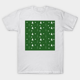 Christmas Geometric green tree abstract T-Shirt